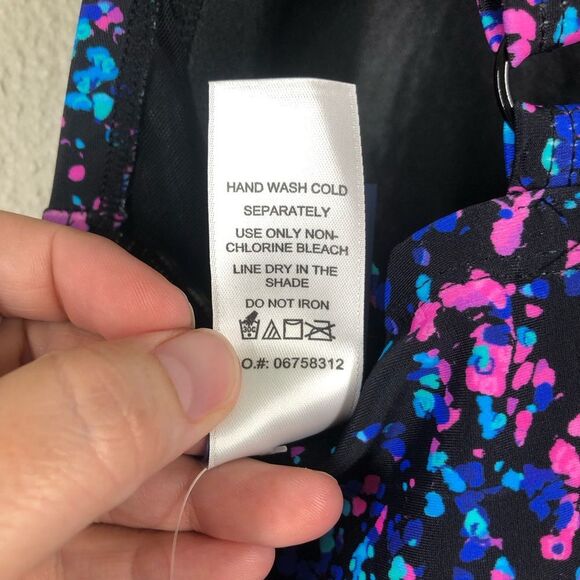 Swimsuits For All Padded Tankini Top Swim Wear Multicolored Confetti Print 18 - Picture 8 of 9